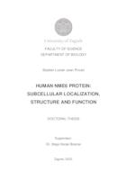prikaz prve stranice dokumenta HUMAN NME6 PROTEIN: SUBCELLULAR LOCALIZATION, STRUCTURE AND  FUNCTION
