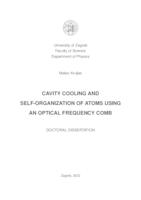 prikaz prve stranice dokumenta Cavity cooling and self-organization of atoms using an optical frequency comb