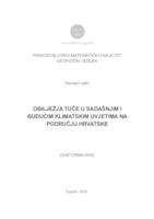 prikaz prve stranice dokumenta Obilježja tuče u sadašnjim i budućim klimatskim uvjetima na području Hrvatske