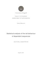 prikaz prve stranice dokumenta Statistical analysis of the tail behaviour of dependent sequences