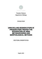 prikaz prve stranice dokumenta UNRAVELLING BIOINDICATORS IN FRESHWATERS THROUGH THE  INTEGRATION OF eDNA METABARCODING AND MORPHOLOGICAL  METHODS