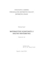 prikaz prve stranice dokumenta Matematičke konstante u nastavi matematike