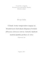 prikaz prve stranice dokumenta Učinak visoke temperature uzgoja na bioaktivnost ekstrakata klijanaca brokule (Brassica oleracea convar. botrytis) tijekom modela ljudske probave in vitro