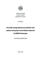 prikaz prve stranice dokumenta Very high energy gamma-ray emission from pulsars and pulsars wind nebulae observed by MAGIC telescopes