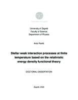 prikaz prve stranice dokumenta Stellar weak interaction processes at finite temperature based on the relativistic energy density functional theory