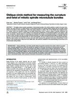 prikaz prve stranice dokumenta Oblique circle method for measuring the curvature and twist of mitotic spindle microtubule bundles