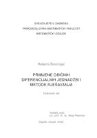 prikaz prve stranice dokumenta Primjene običnih diferencijalnih jednadžbi i metode rješavanja