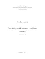 prikaz prve stranice dokumenta Pokretni genetički elementi i stabilnost  genoma