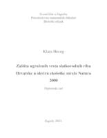 prikaz prve stranice dokumenta Zaštita ugroženih vrsta slatkovodnih riba Hrvatske u okviru ekološke mreže Natura 2000