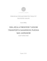 prikaz prve stranice dokumenta Obilježja atmosfere tijekom transporta saharskog pijeska nad Jadranom