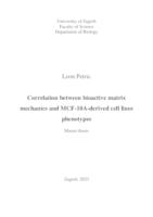 prikaz prve stranice dokumenta Correlation between bioactive matrix mechanics and MCF-10A-derived cell lines phenotypes