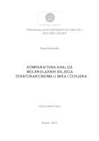 prikaz prve stranice dokumenta KOMPARATIVNA ANALIZA MOLEKULARNIH BILJEGA  TERATOKARCINOMA MIŠA I ČOVJEKA