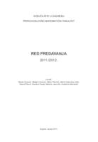 prikaz prve stranice dokumenta Red predavanja 2011./2012.