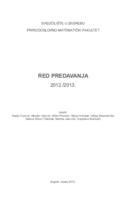 prikaz prve stranice dokumenta Red predavanja 2012./2013.