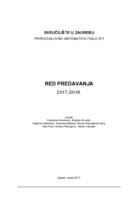 prikaz prve stranice dokumenta Red predavanja 2017./2018.
