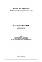 prikaz prve stranice dokumenta Red predavanja 2018./2019.