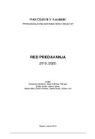 prikaz prve stranice dokumenta Red predavanja 2019./2020.