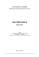 prikaz prve stranice dokumenta Red predavanja 2020./2021.