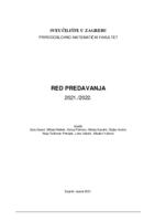 prikaz prve stranice dokumenta Red predavanja 2021./2022.