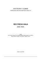 prikaz prve stranice dokumenta Red predavanja 2022./2023.