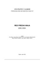prikaz prve stranice dokumenta Red predavanja 2023./2024.