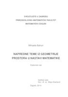 prikaz prve stranice dokumenta Napredne teme iz geometrije prostora u nastavi matematike