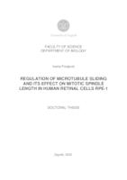 prikaz prve stranice dokumenta Regulation of microtubule sliding and its effect on mitotic spindle length in human  retinal cells RPE-1