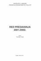 prikaz prve stranice dokumenta Red predavanja 2001./2002.