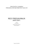 prikaz prve stranice dokumenta Red predavanja 2000./2001.