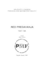 prikaz prve stranice dokumenta Red predavanja 1997./98.