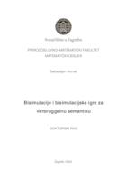 prikaz prve stranice dokumenta Bisimulacije i bisimulacijske igre za Verbruggeinu semantiku