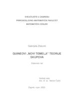 prikaz prve stranice dokumenta Quineovi ''Novi temelji'' teorije skupova