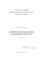 prikaz prve stranice dokumenta Matematičko modeliranje biokemijskih rekacija