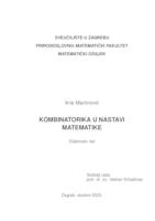 prikaz prve stranice dokumenta Kombinatorika u nastavi matematike