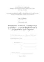 prikaz prve stranice dokumenta Istraživanje učeničkog razumijevanja pojma liste i programskog koda liste u programskom jeziku Python