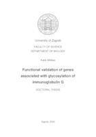 prikaz prve stranice dokumenta Functional validation of genes associated with glycosylation of immunoglobulin G