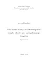 prikaz prve stranice dokumenta Molekularne značajke marokanskog virusa mozaika lubenice prvi put zabilježenog u Hrvatskoj