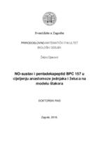 prikaz prve stranice dokumenta NO-sustav i pentadekapeptid BPC 157 u cijeljenju anastomoze jednjaka i želuca na modelu štakora