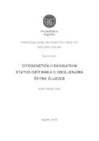 prikaz prve stranice dokumenta Citogenetički i oksidativni status ispitanika s oboljenjima štitne žlijezde