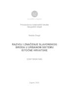 prikaz prve stranice dokumenta Razvoj i značenje Slavonskog Broda u urbanom sistemu Istočne Hrvatske