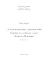 prikaz prve stranice dokumenta Temelji muško-ženskih socio-seksualnih veza u pjegavih hijena, Crocuta crocuta (Carnivora, Hyaenidae)