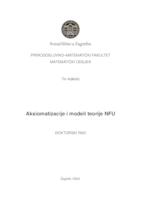 prikaz prve stranice dokumenta Aksiomatizacije i modeli teorije NFU