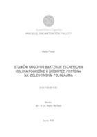 prikaz prve stranice dokumenta Stanični odgovor bakterije Escherichia coli na pogreške u biosintezi proteina na izoleucinskim položajima