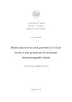 prikaz prve stranice dokumenta Thermodynamics and geometry of black holes in the presence of nonlinear electromagnetic fields