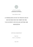 prikaz prve stranice dokumenta A correlation study of proton decay signatures induced through the gauge boson and scalar leptoquark mediations