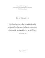 prikaz prve stranice dokumenta Morfološka i genska karakterizacija populacije obrvana Aphanius fasciatus (Teleostei, Aphaniidae) u uvali Šćuza