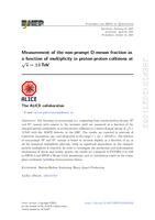 prikaz prve stranice dokumenta Measurement of the non-prompt D-meson fraction as a function of multiplicity in proton-proton collisions at √s=13 TeV