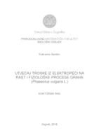 prikaz prve stranice dokumenta Utjecaj troske iz elektropeći na rast i fiziološke procese graha (Phaseolus vulgaris L.)