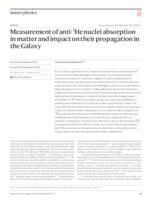 prikaz prve stranice dokumenta Measurement of anti-3He nuclei absorption in matter and impact on their propagation in the Galaxy