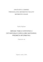 prikaz prve stranice dokumenta Obrada tema iz statistike u ostvarivanju kurikuluma nastavnog predmeta Informatika